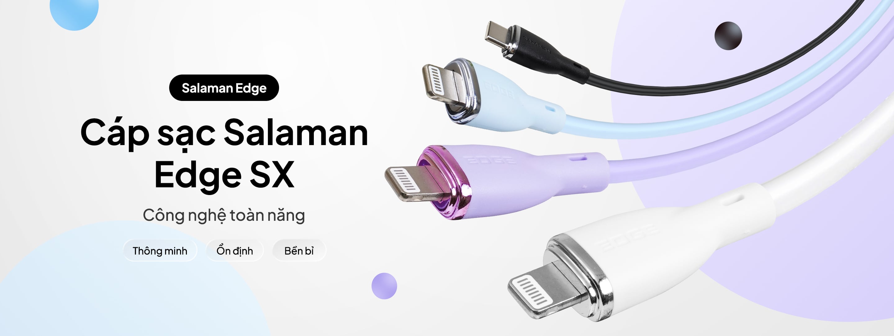 Cáp Sạc Nhanh Salaman Edge SX 27W/60W - Silicon