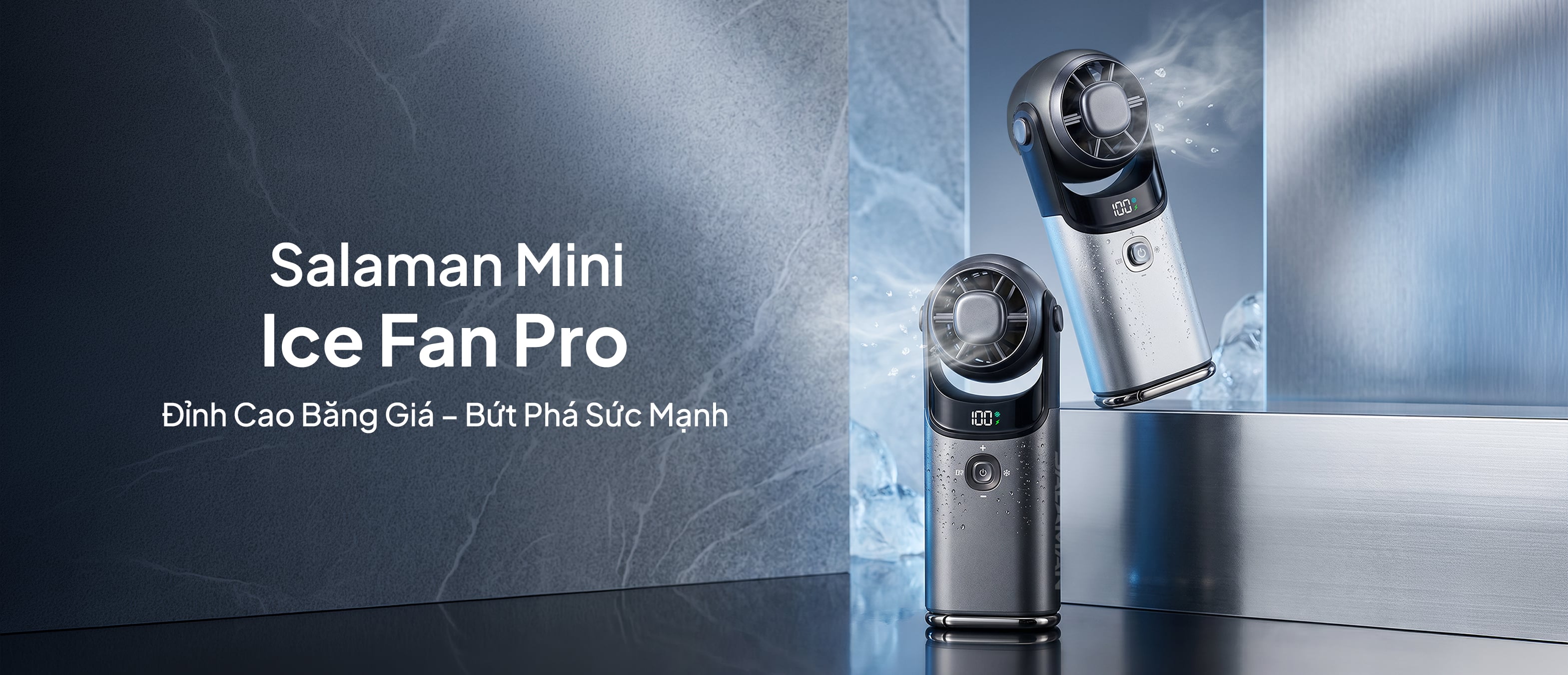 Quạt Cầm Tay Mini Salaman Ice Fan Pro02SE