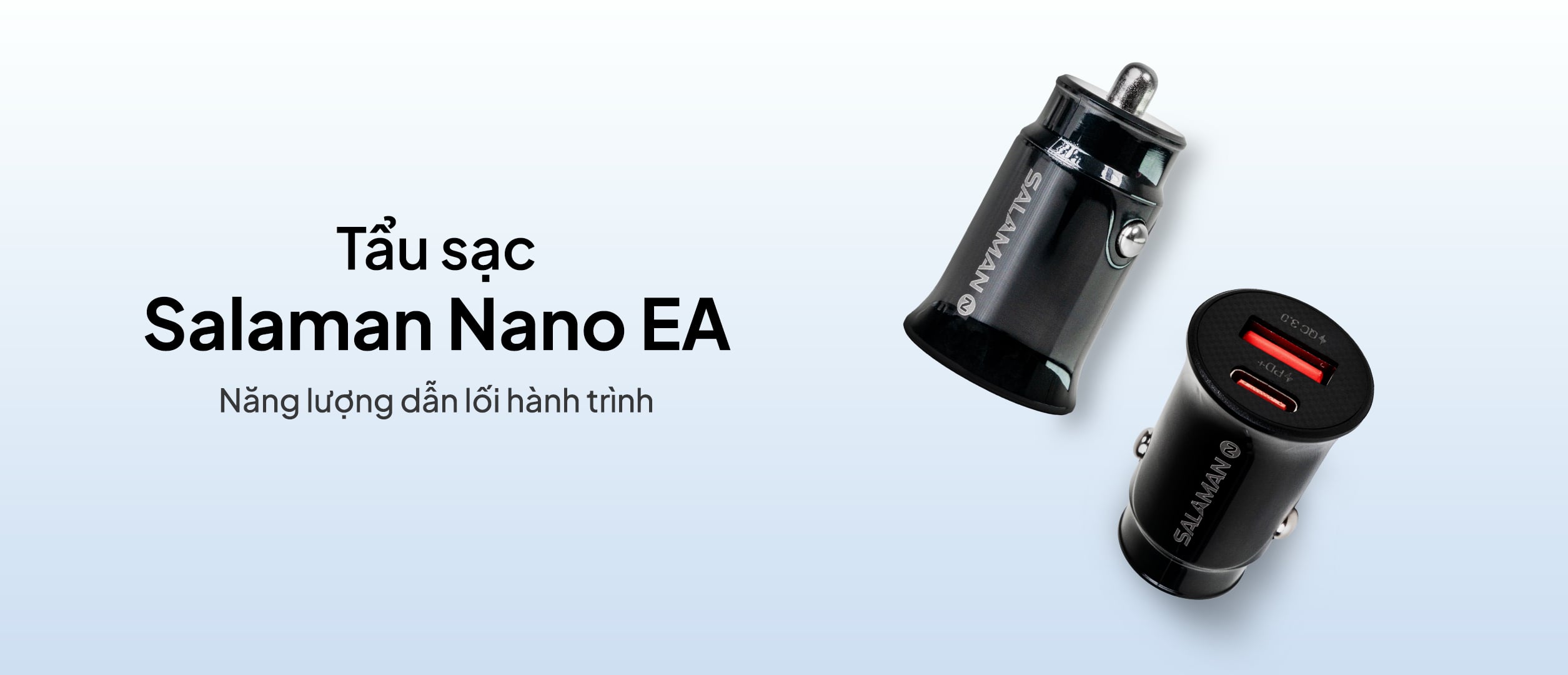 Tẩu Sạc Nhanh Ô Tô Salaman Nano EA 55W