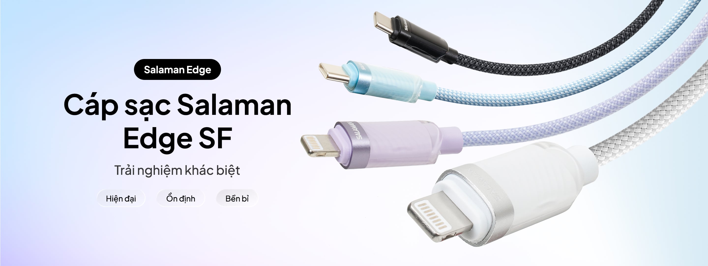 Cáp sạc nhanh Salaman Edge SF 27W/60W - Bọc Dù